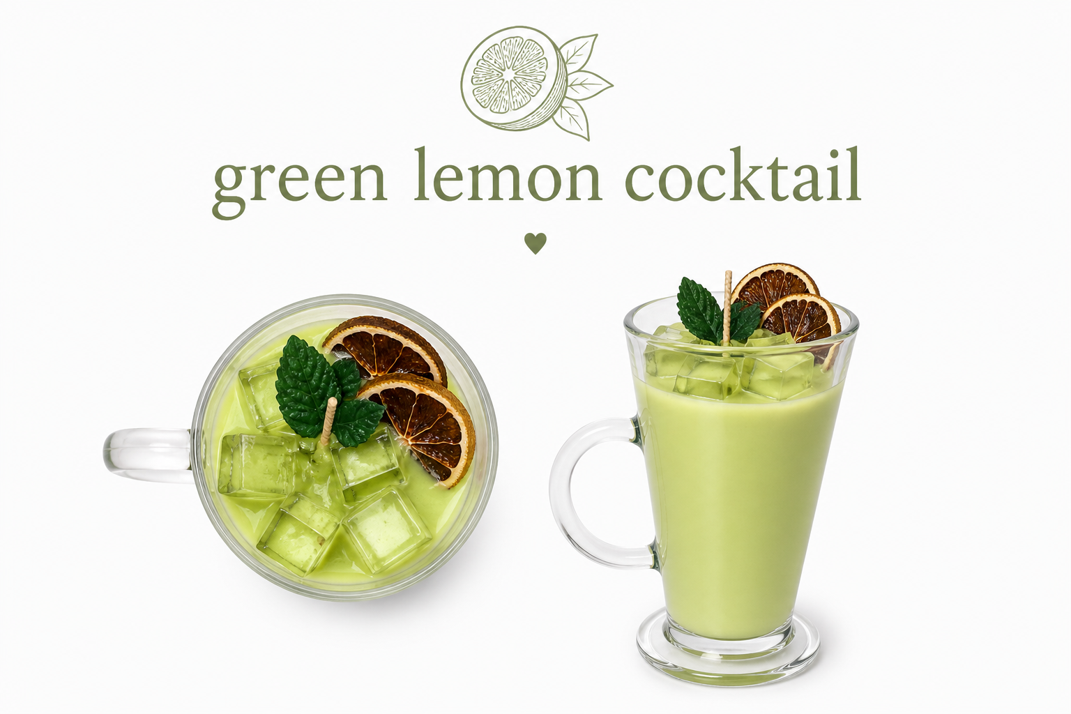 Green lemon coctail